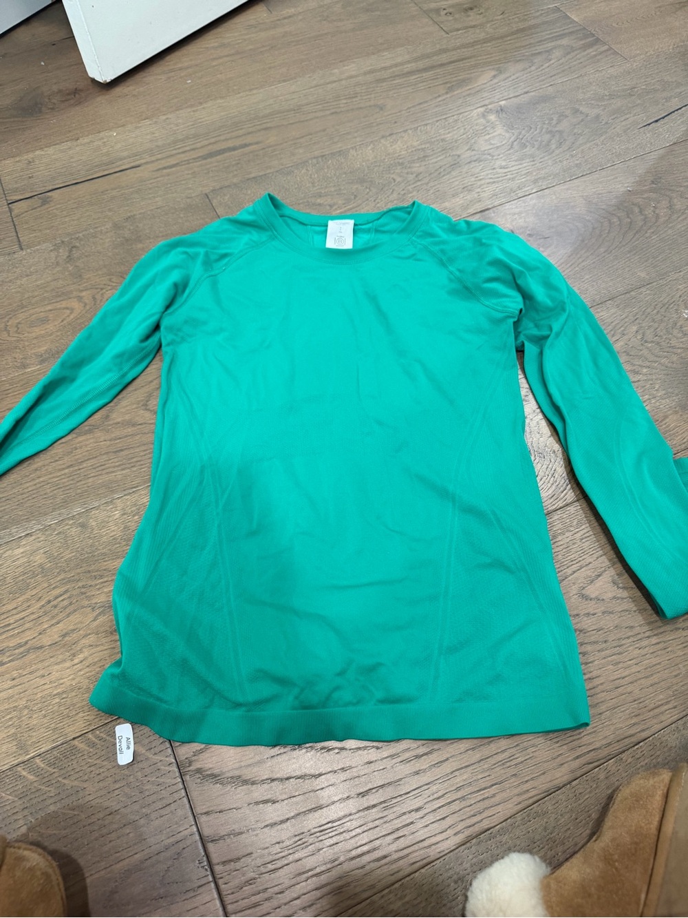 Athleta Long Sleeve Crew Neck Top - Teal Green